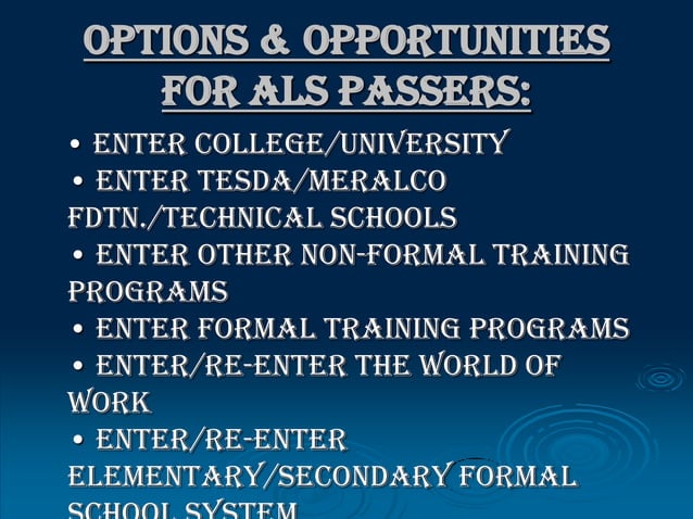 Alternative learning system program | PPTX