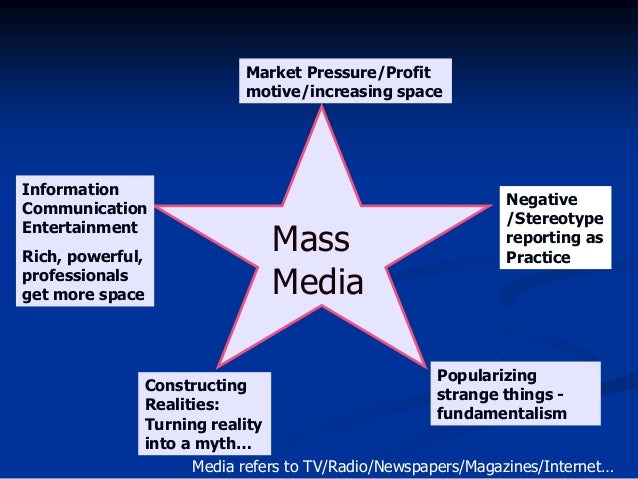 mass media in the context of Mass communications is the transmission of information to large numbers of people through the mass media mass media includes. mass media in the context of Mass communications is the transmission of information to large numbers of people through the mass media mass media includes.