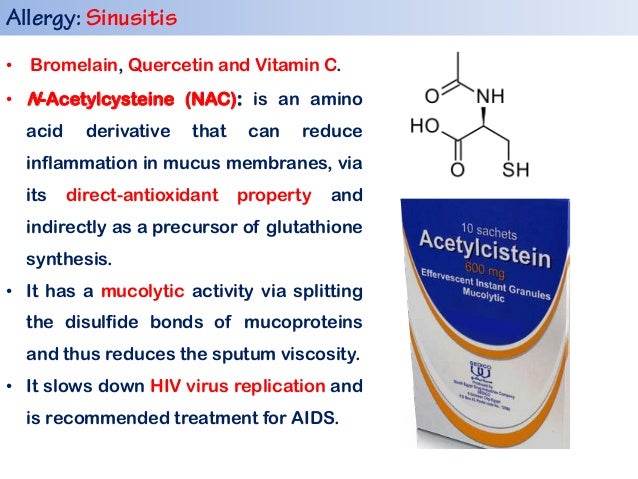 Sinusitis N Acetylcysteine