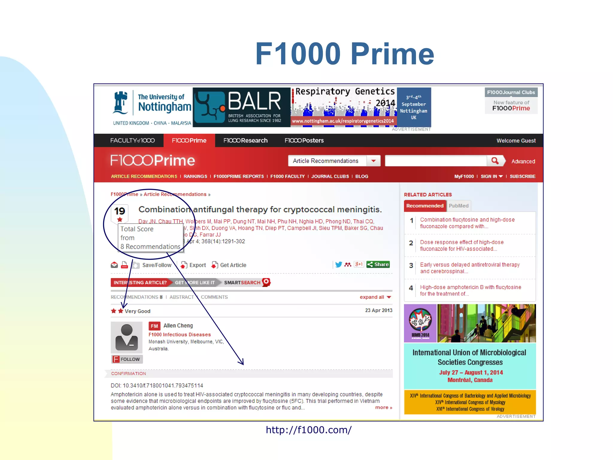 F1000 Prime
http://f1000.com/
 