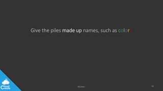 @jeppec
Give the piles made up names, such as colors
40
 
