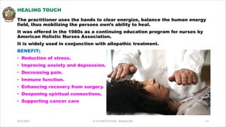 Healthcare Modalities Examples ALTERNATIVE MODALITIES OF CARE/COMPLEMENTARY MODALITIES OF CARE.pdf