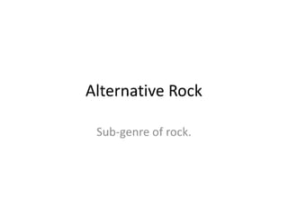 Alternative rock actual