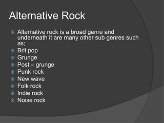 Alternative rock media | PPT