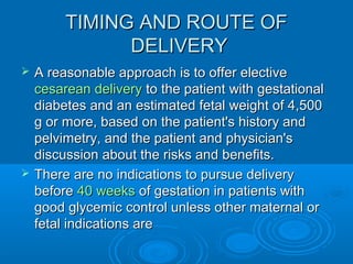 Alternative to insulin for gestational diabetes | PPT