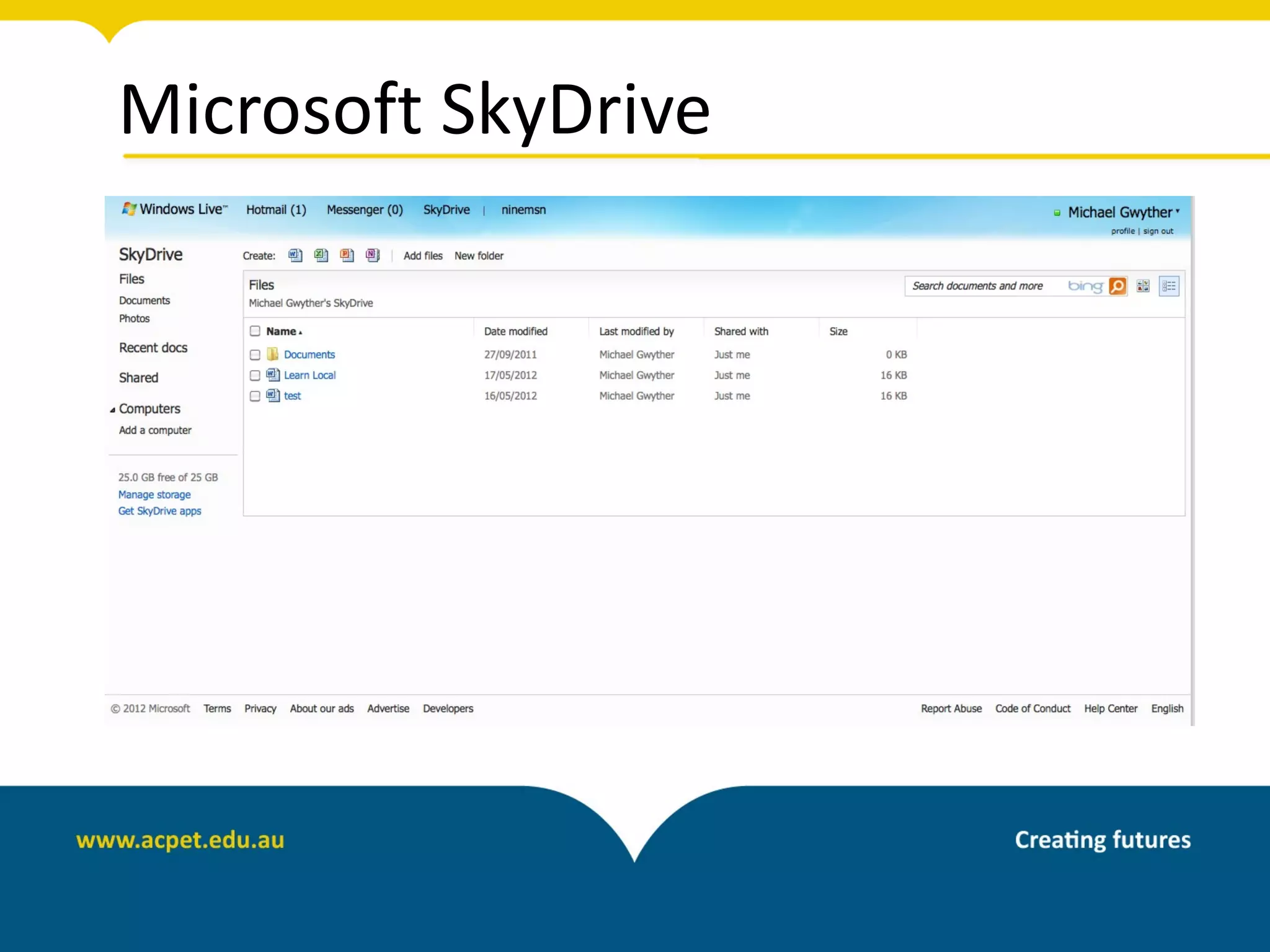 Microsoft SkyDrive
 
