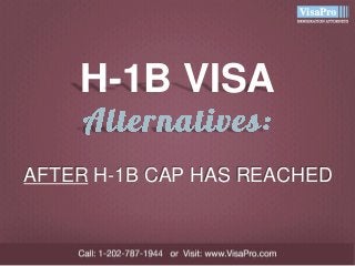 H-1B VISAAFTERH-1B CAP HAS REACHED  