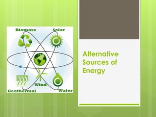 Alternative
Sources of
Energy
 