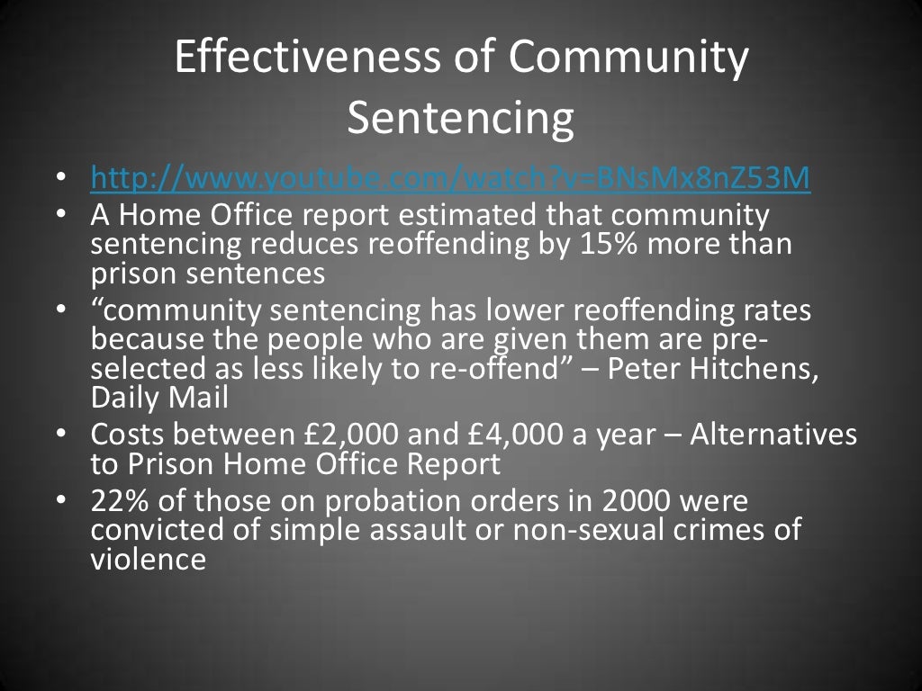 Alternatives to prison