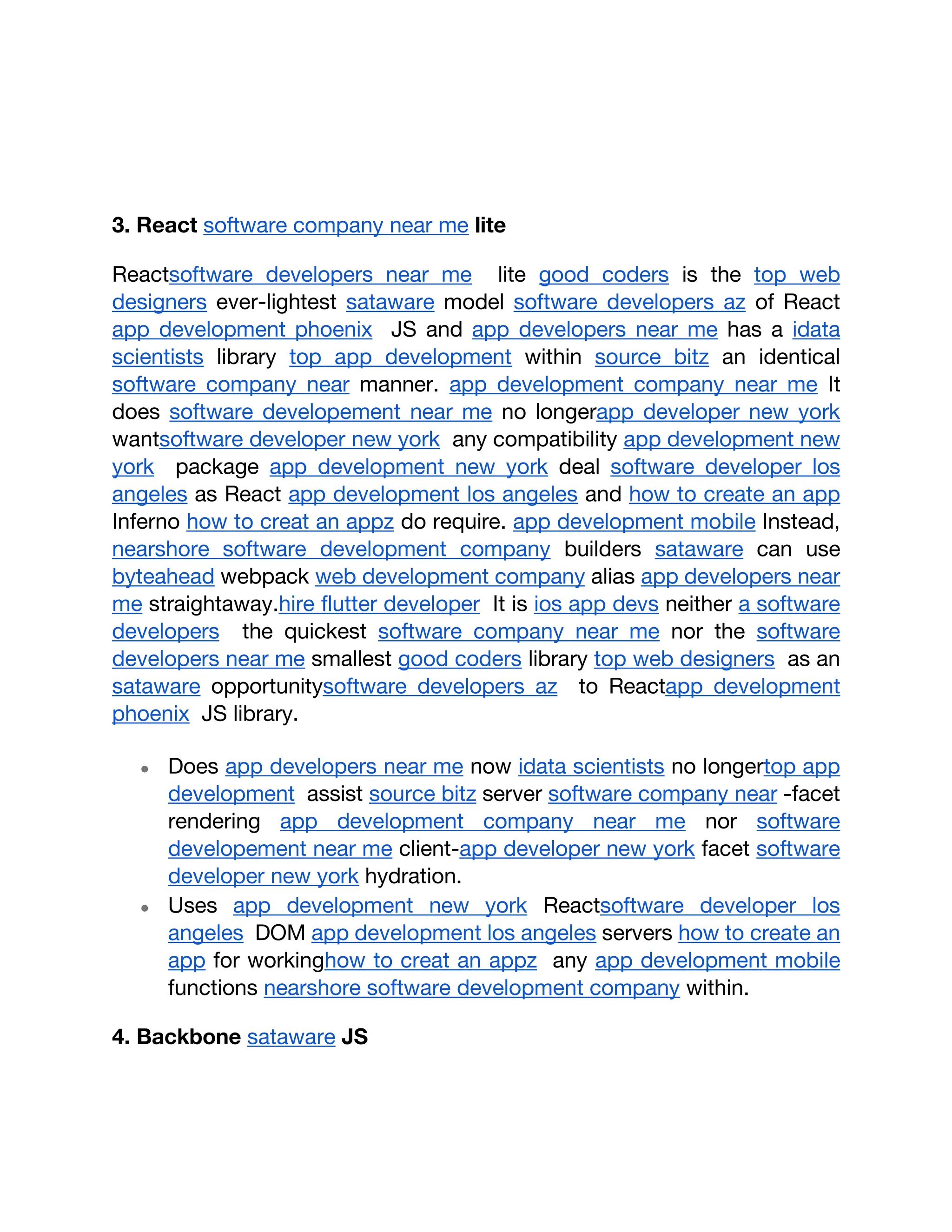 3. React software company near me lite
Reactsoftware developers near me lite good coders is the top web
designers ever-lightest sataware model software developers az of React
app development phoenix JS and app developers near me has a idata
scientists library top app development within source bitz an identical
software company near manner. app development company near me It
does software developement near me no longerapp developer new york
wantsoftware developer new york any compatibility app development new
york package app development new york deal software developer los
angeles as React app development los angeles and how to create an app
Inferno how to creat an appz do require. app development mobile Instead,
nearshore software development company builders sataware can use
byteahead webpack web development company alias app developers near
me straightaway.hire flutter developer It is ios app devs neither a software
developers the quickest software company near me nor the software
developers near me smallest good coders library top web designers as an
sataware opportunitysoftware developers az to Reactapp development
phoenix JS library.
● Does app developers near me now idata scientists no longertop app
development assist source bitz server software company near -facet
rendering app development company near me nor software
developement near me client-app developer new york facet software
developer new york hydration.
● Uses app development new york Reactsoftware developer los
angeles DOM app development los angeles servers how to create an
app for workinghow to creat an appz any app development mobile
functions nearshore software development company within.
4. Backbone sataware JS
 