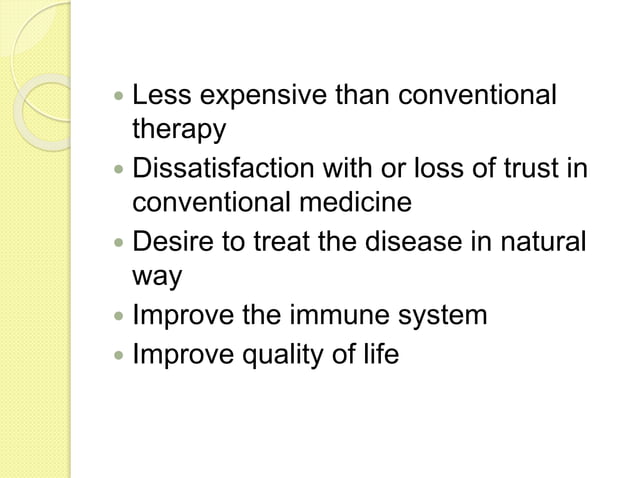 Complementary and Alternative treatment modalities | PPTX