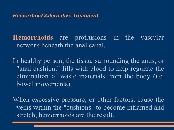 Alternative Treatment Of Hemorrhoids