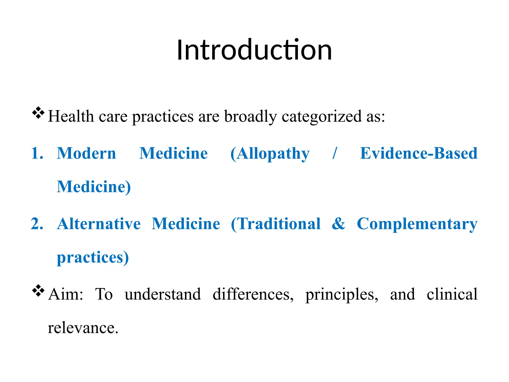 Alternative vs Modern Medicine how to differentiate | PPTX