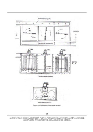 Figura No 11 Floculadores de eje vertical.




                                          43

ALTERNATIVAS DE POTABILIZACIÓN PARA EL AGUA QUE ABASTECERÁ LA AMPLIACIÓN DEL
             AEROPUERTO INTERNACIONAL DE LA CIUDAD DE MÉXICO.
 