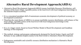 Alternatve Approach to Rural Development | PDF