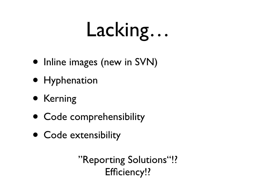 ReportLab Paragraphs Reloaded EuroPython 2008