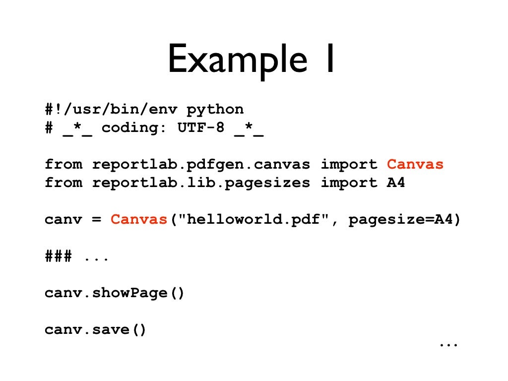 ReportLab Paragraphs Reloaded EuroPython 2008