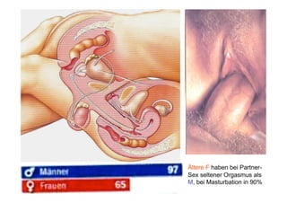 Ältere F haben bei Partner-
Sex seltener Orgasmus als
M, bei Masturbation in 90%
 