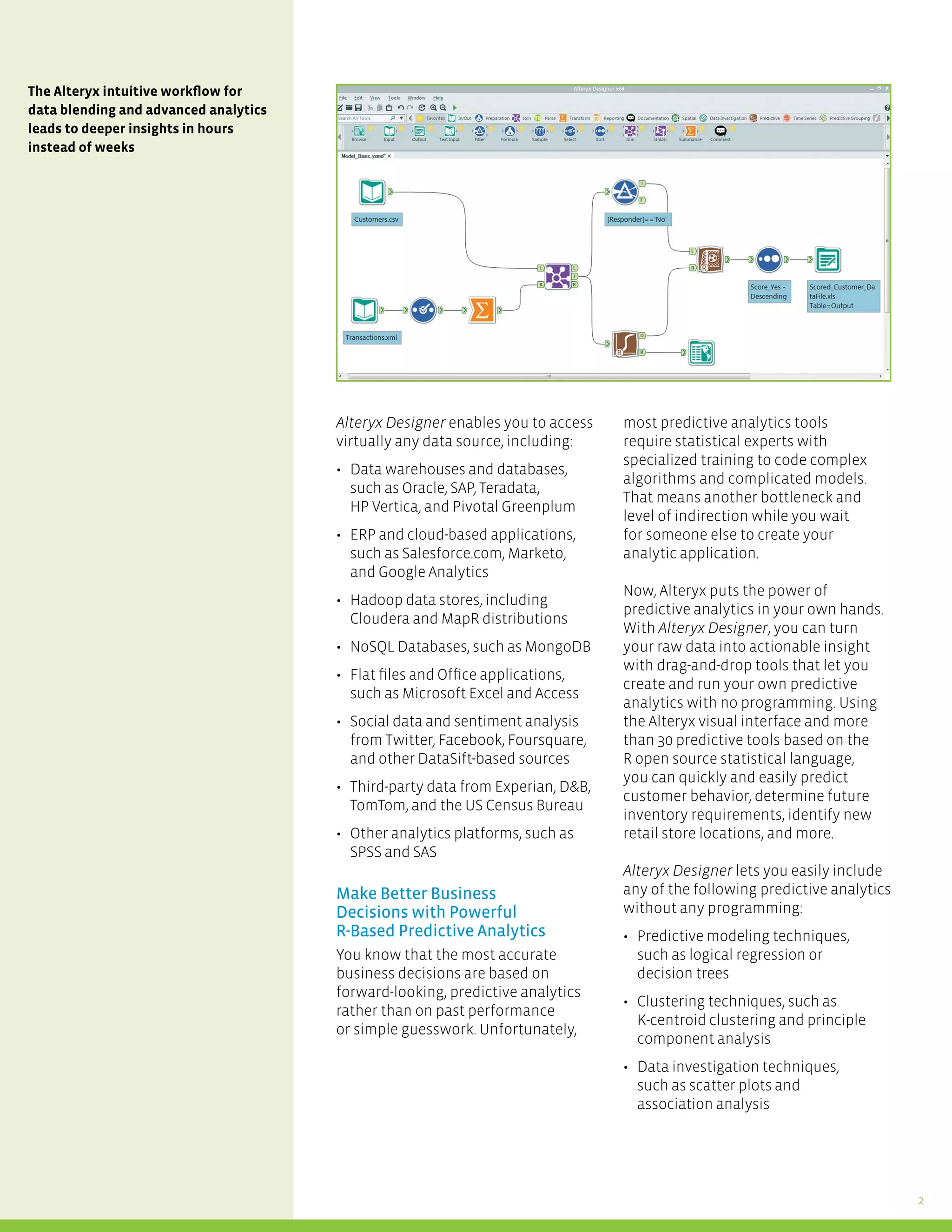 Alteryx Desktop Designer Overview | PDF