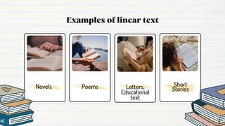 Poems Letters,
Educational
text
Novels Short
Stories
 