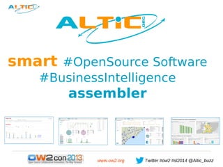 smart #OpenSource Software
#BusinessIntelligence
assembler
Twitter www.ow2.org #ow2 #sl2014 @Altic_buzz