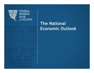 The National
Economic Outlook

 