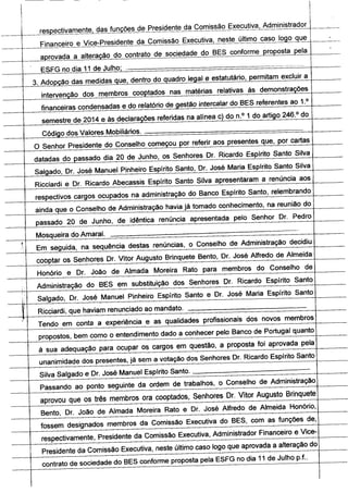 A ÚLTIMA ATA DO BES ANTES DO RESGATE