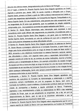 A ÚLTIMA ATA DO BES ANTES DO RESGATE