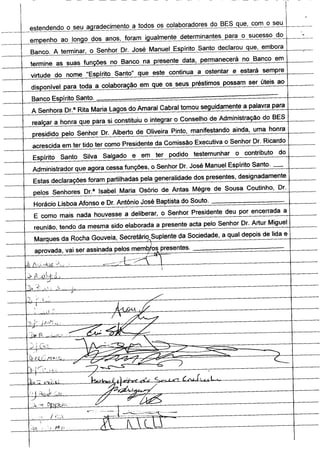 A ÚLTIMA ATA DO BES ANTES DO RESGATE