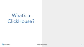 Altinity Quickstart for ClickHouse | PPT