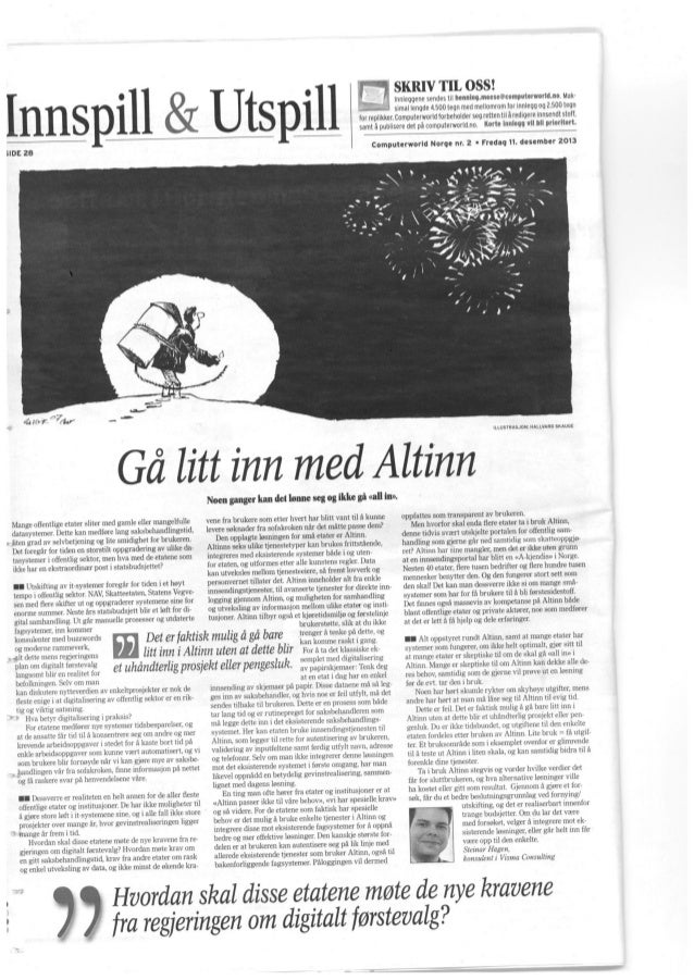 Gå litt inn med Altinn