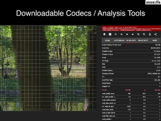Downloadable Codecs / Analysis Tools
 