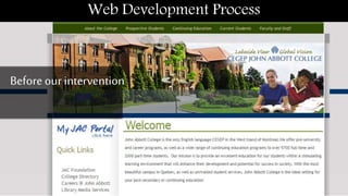 Web Development Process
Beforeour intervention
 