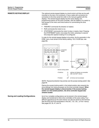 VVDED303042USR6/04 Section 2: Programming
06/2004 Accessing the Menus
© 2004 Schneider Electric All Rights Reserved 17
ACC...