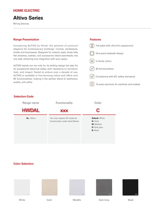 Altivo global catalog Switches & socket,Himel | PDF