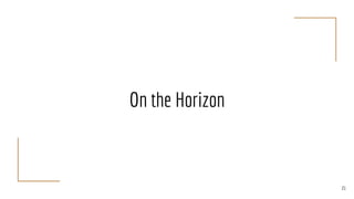 On the Horizon
21
 