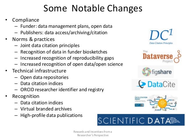 Data Citation Rewards and Incentives