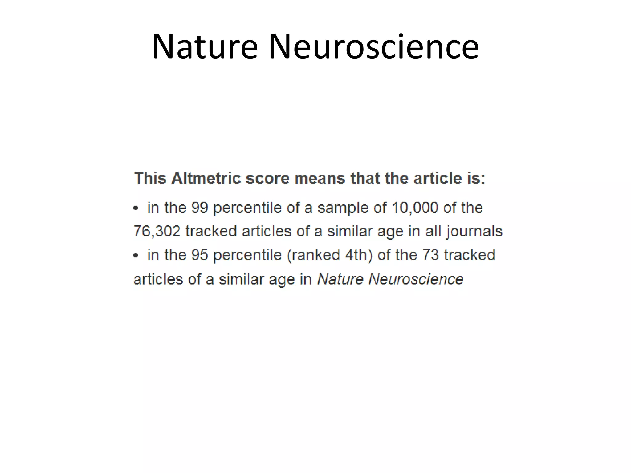 Nature Neuroscience
 