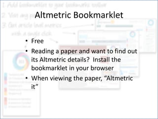 Altmetric Bookmarklet
 