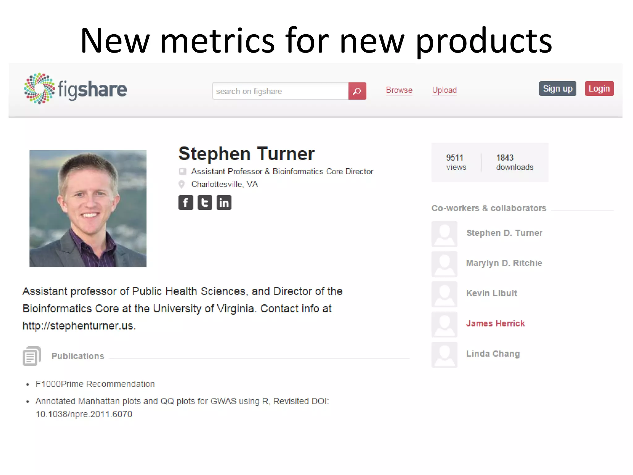 New metrics for new products
 