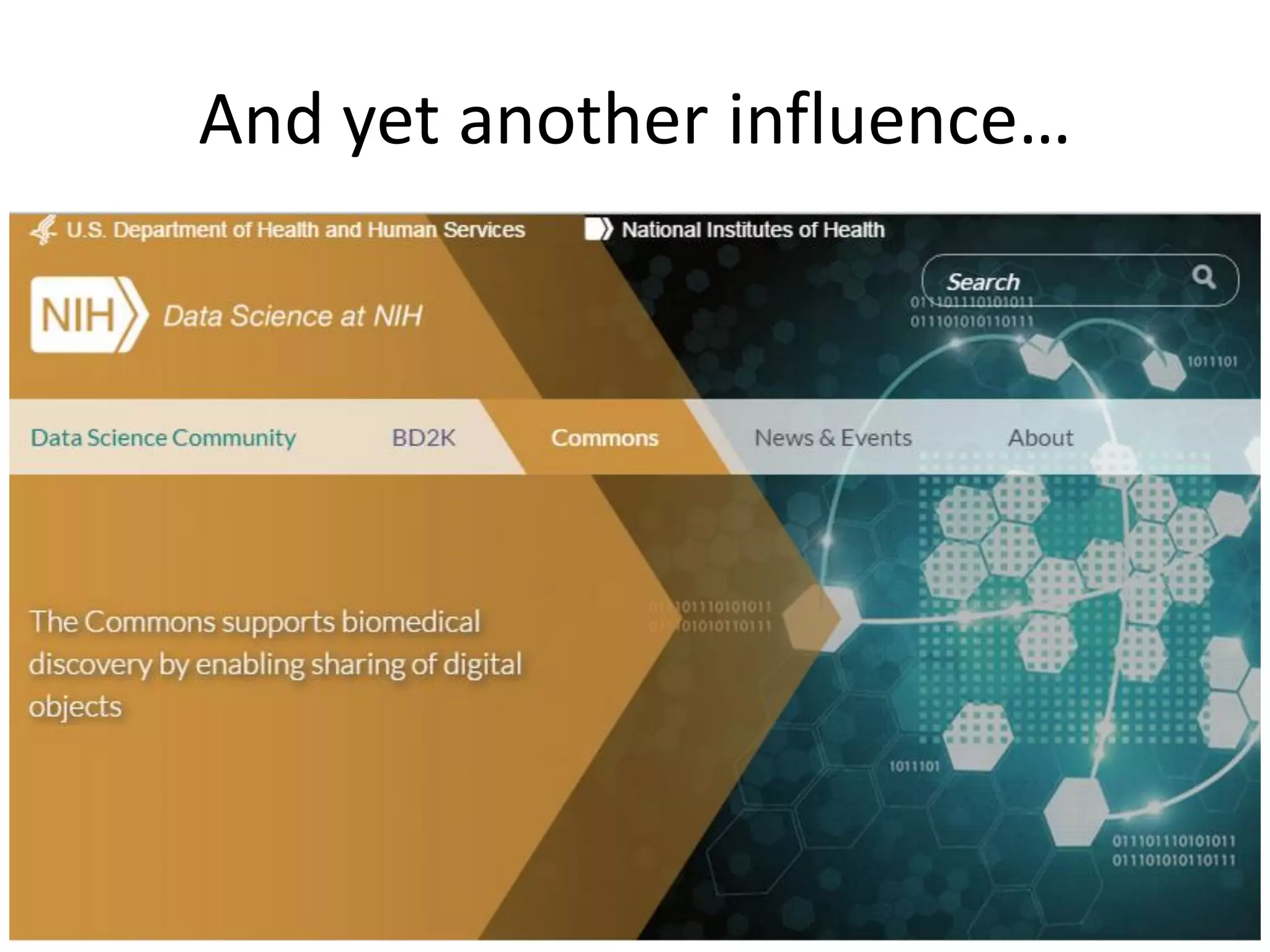 And yet another influence…
 