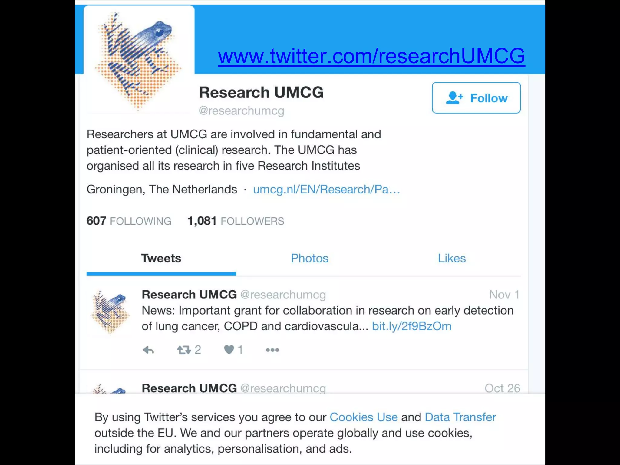 www.twitter.com/researchUMCG
 