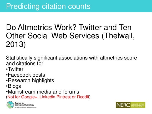 Using the social web (altmetrics) to improve science
