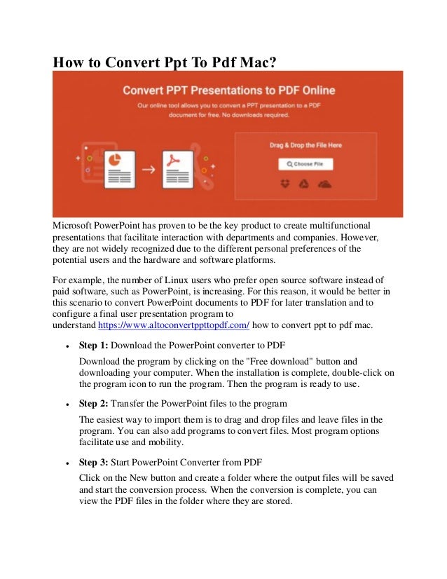 Convert Pdf To Ppt Mac Free