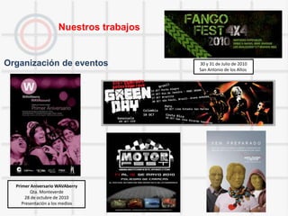 Producción de eventos