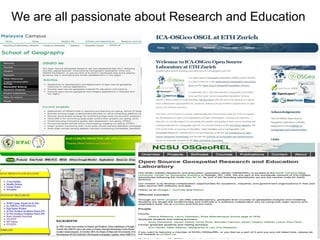 We are all passionate about Research and Education
 