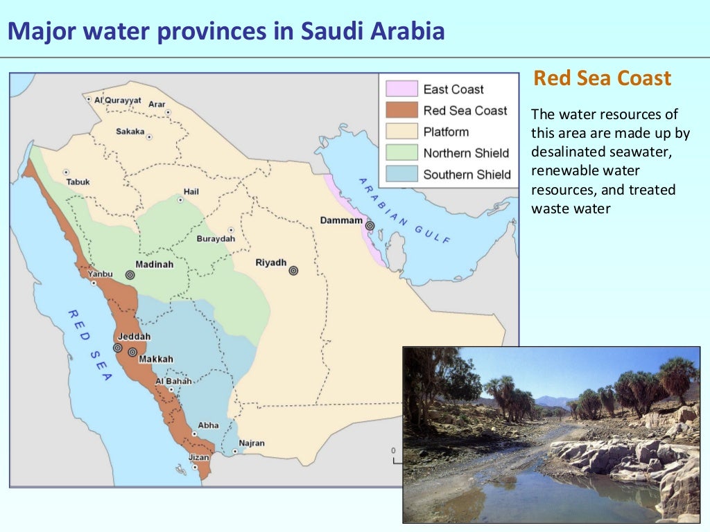 Major water provinces in Saudi