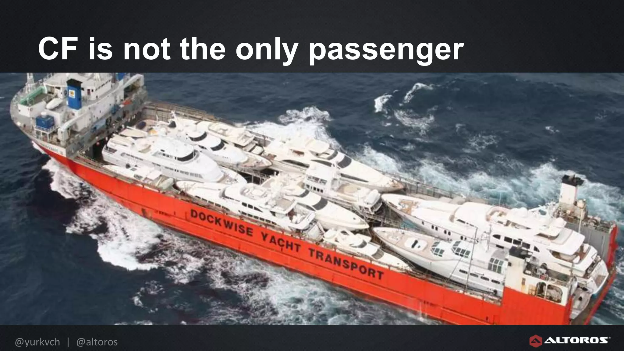 @yurkvch | @altoros
CF is not the only passenger
 