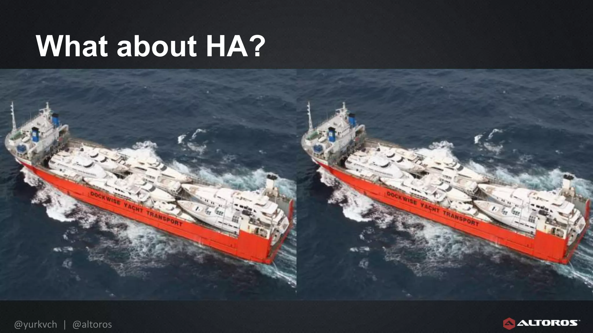 @yurkvch | @altoros
What about HA?
 