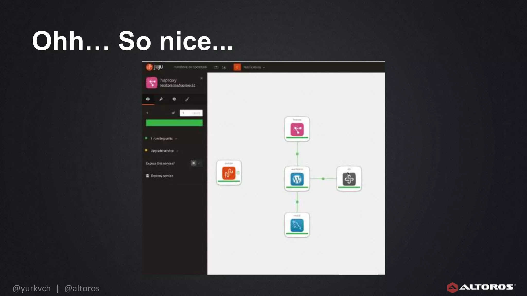@yurkvch | @altoros
Ohh… So nice...
 